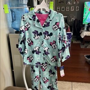 Disney Minnie Mouse Kids Pajama Set - Teal and Purple